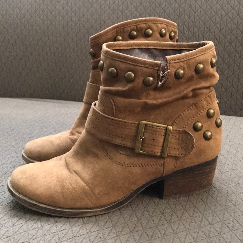 Faux Suede Ankle Boots